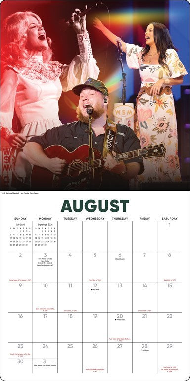 Opry 100 2026 Wall Calendar
