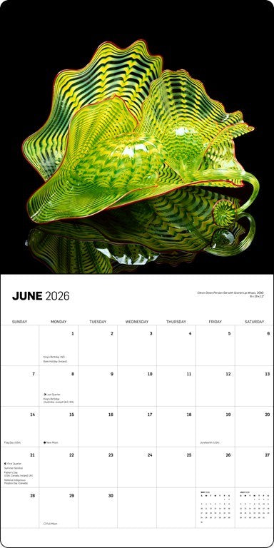 Chihuly 2026 Wall Calendar