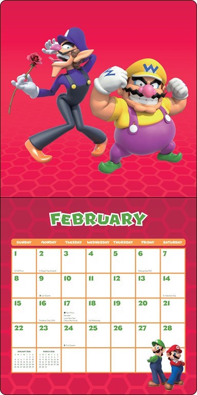 Super Mario™ 2026 Wall Calendar
