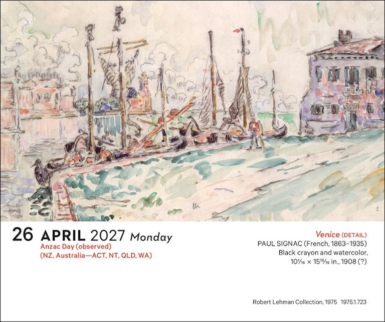 ABRMS The Met Impressionism and Post-Impressionism 2027 Day-to-Day Calendar
