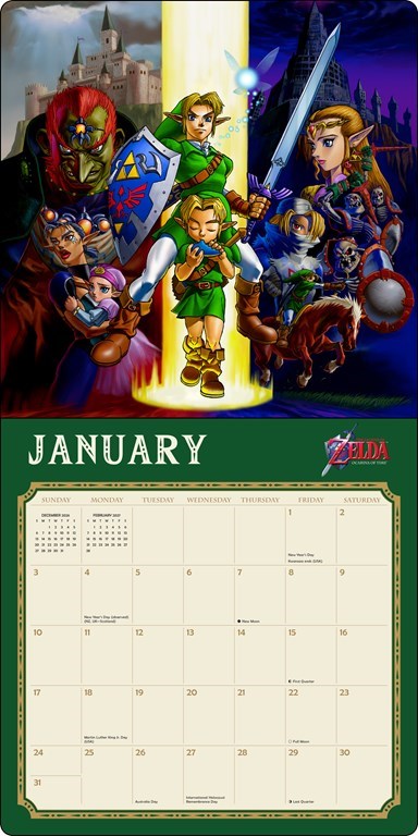ABRMS Legend of Zelda™ 2027 Wall Calendar