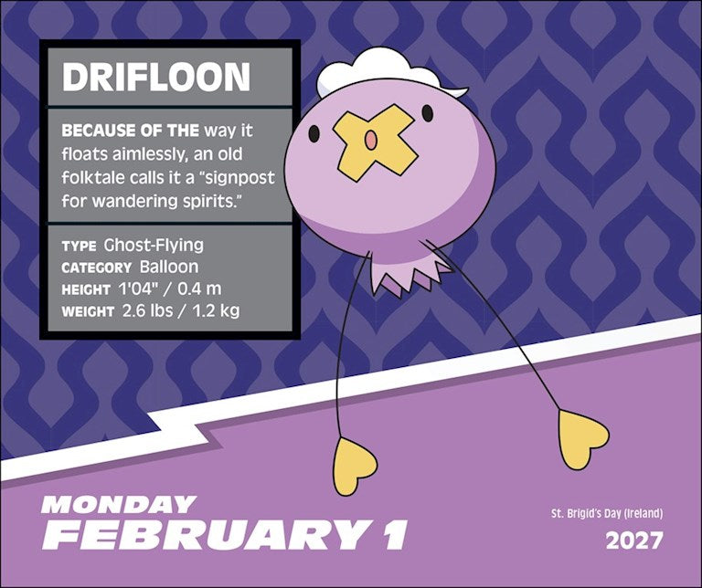 ABRMS Pokémon 2027 Day-to-Day Calendar