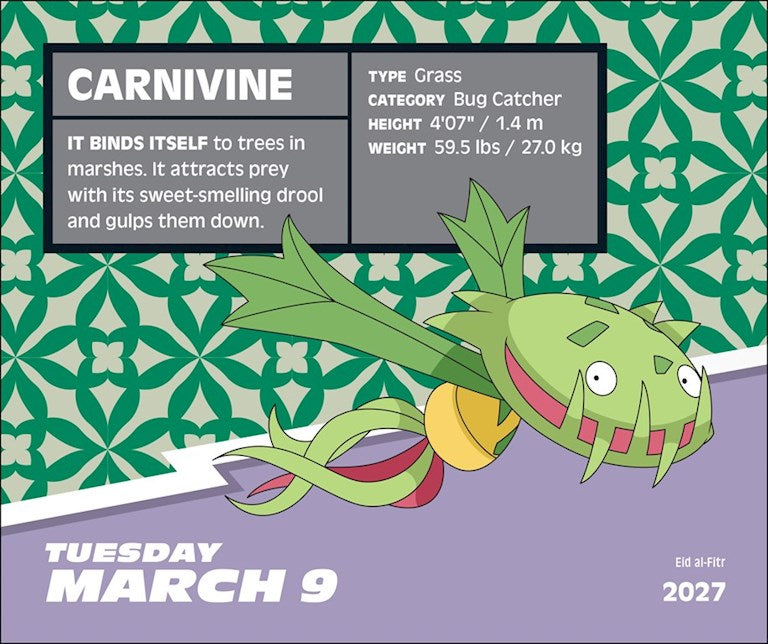 ABRMS Pokémon 2027 Day-to-Day Calendar