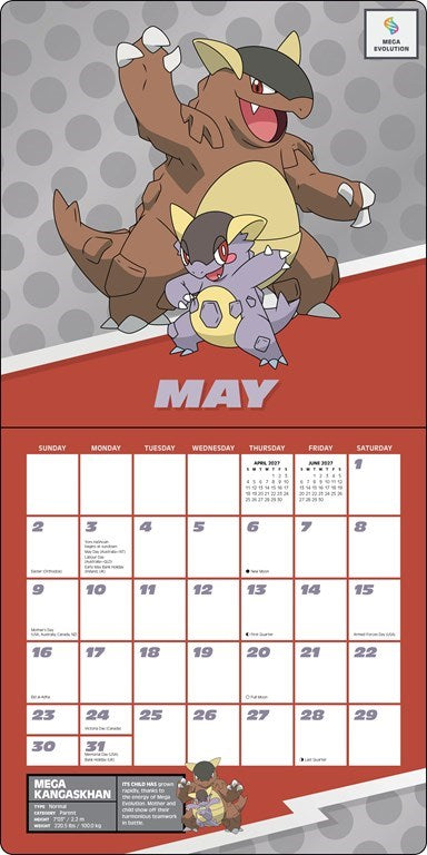 ABRMS Pokémon 2027 Wall Calendar