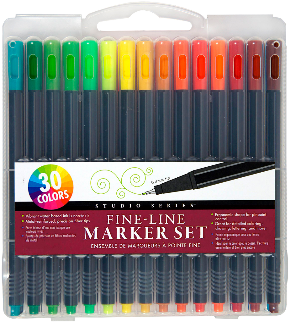 Fine Line Marker Set 30 Color Studio Series