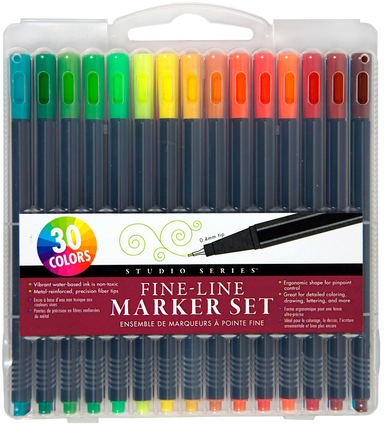 Fine Line Marker Set 30 Color Studio Series    