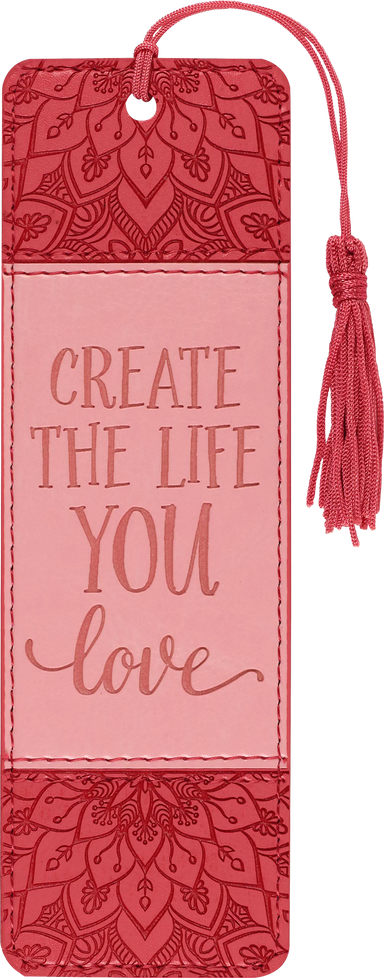 Leather Bookmark - Create The Life You Love    