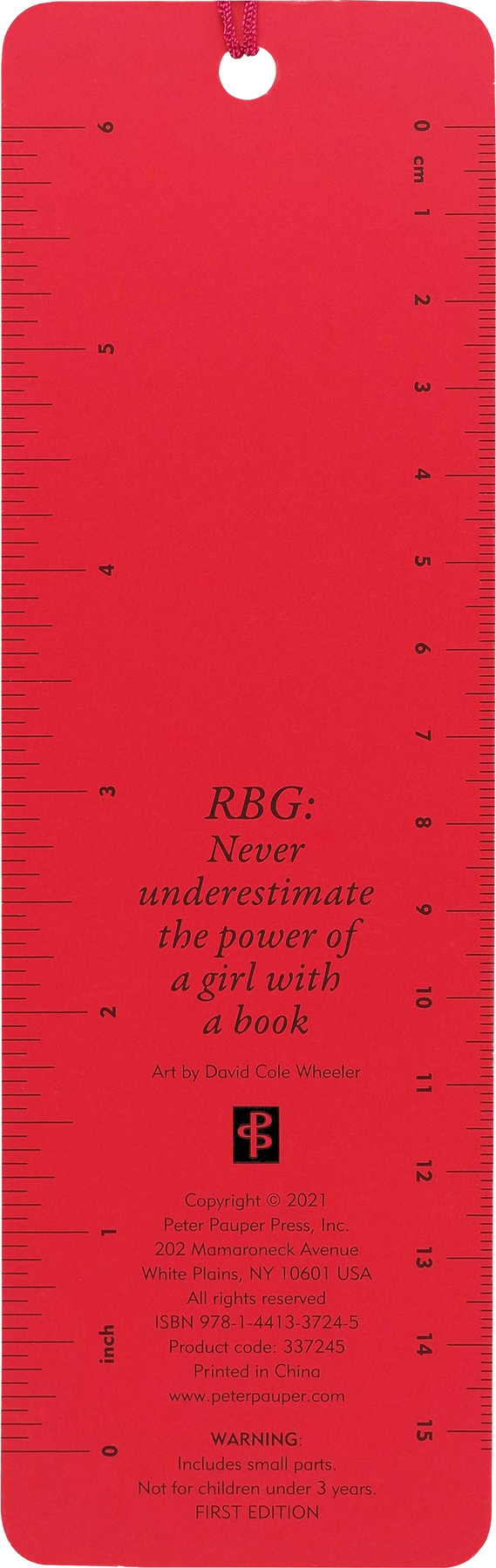 Bookmark - RBG Never Underestimate The Power Of A Girl With A Book    