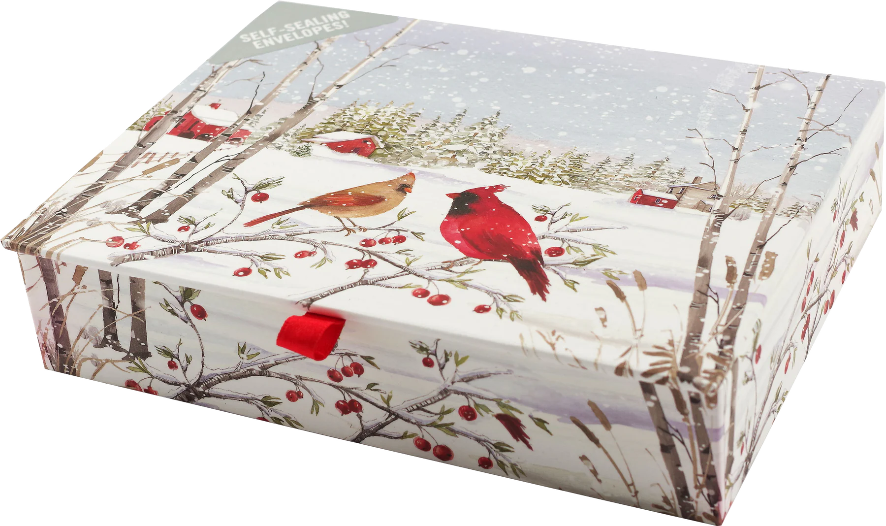 Cardinals In Winter Deluxe Boxed Holiday Cards