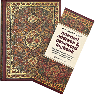 Gilded Floral Large-Format Internet Address & Password Logbook