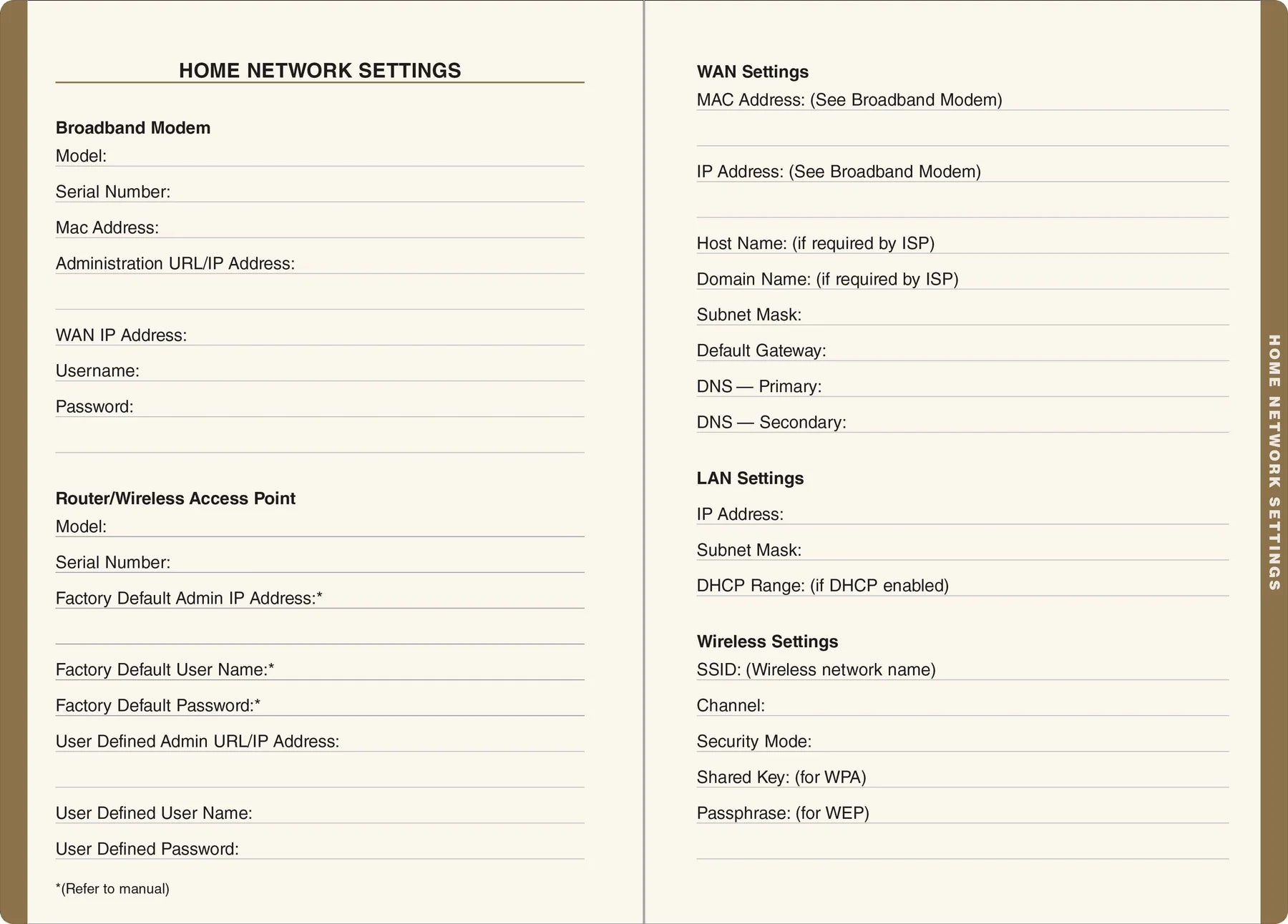 Gilded Floral Large-Format Internet Address & Password Logbook