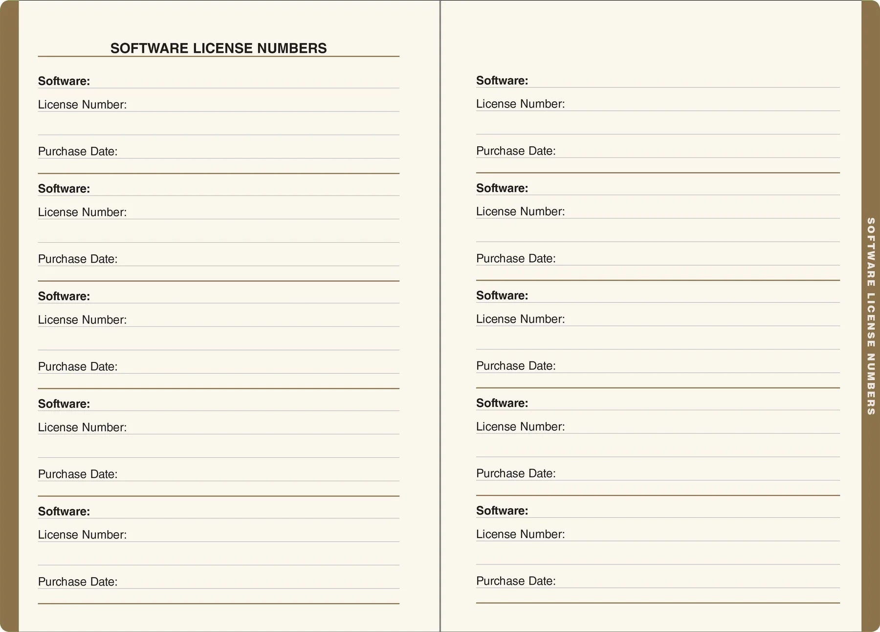 Gilded Floral Large-Format Internet Address & Password Logbook