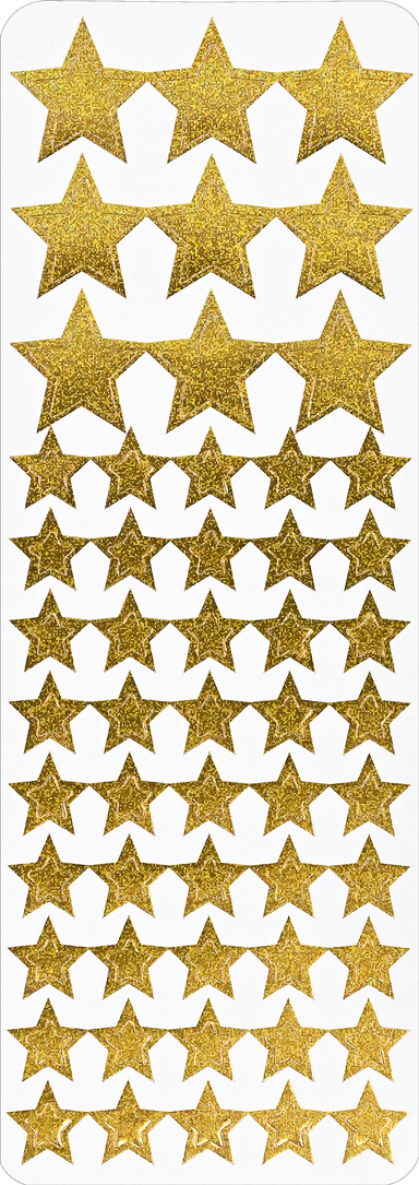 Foil Stars in 5 Colors Sticker Pack