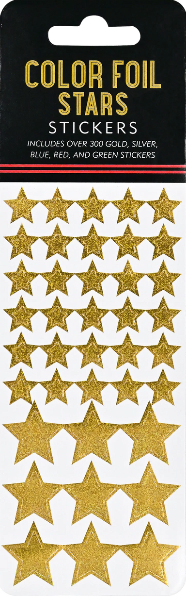 Foil Stars in 5 Colors Sticker Pack