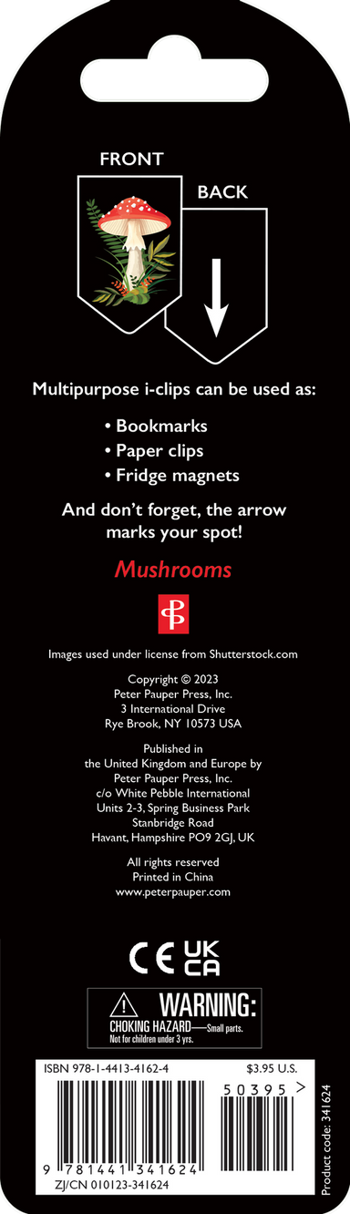 I-Clips Magnetic Page Markers - Mushrooms    