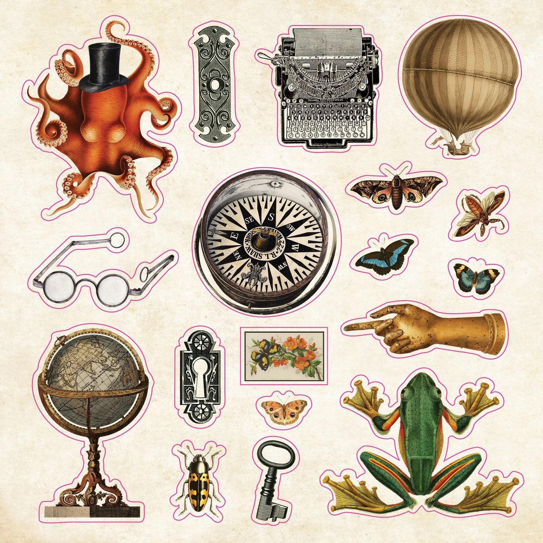 The Sticker Book of Curiosities - An Eclectic Compendium of Vintage Stickers