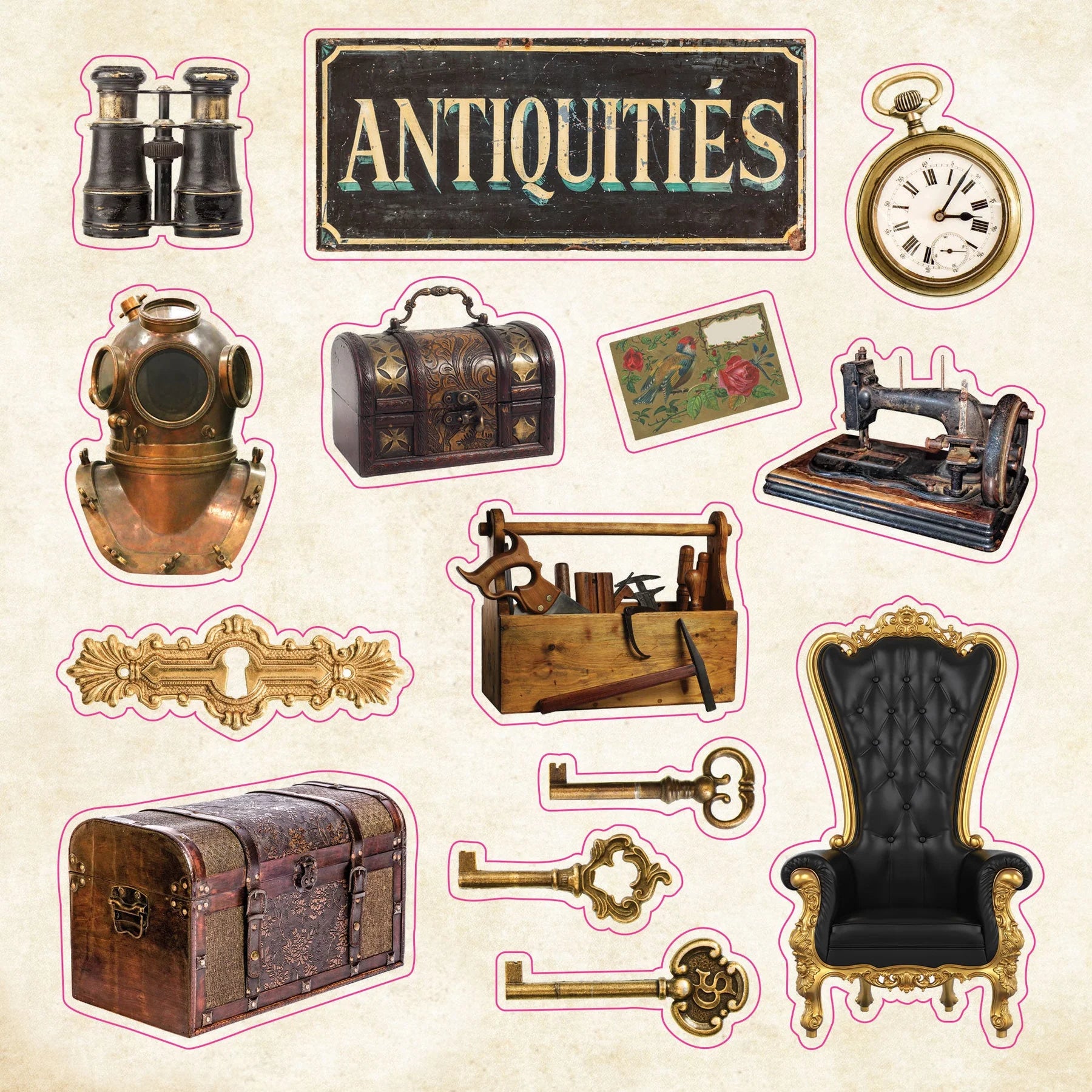 The Sticker Book of Curiosities - An Eclectic Compendium of Vintage Stickers