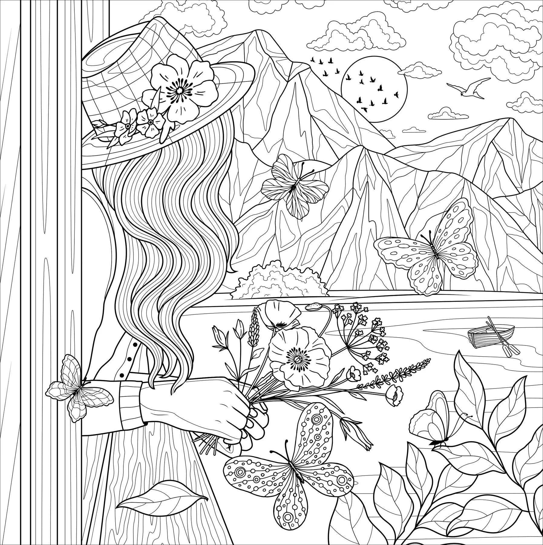Boho Dreams Artist's Coloring Book