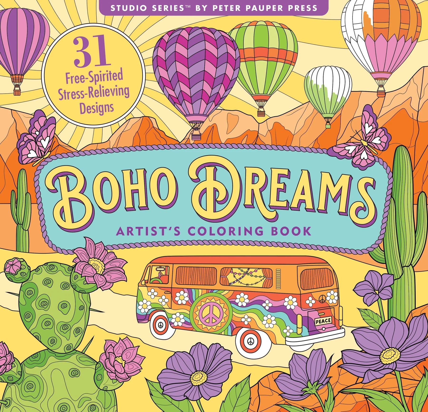 Boho Dreams Artist's Coloring Book