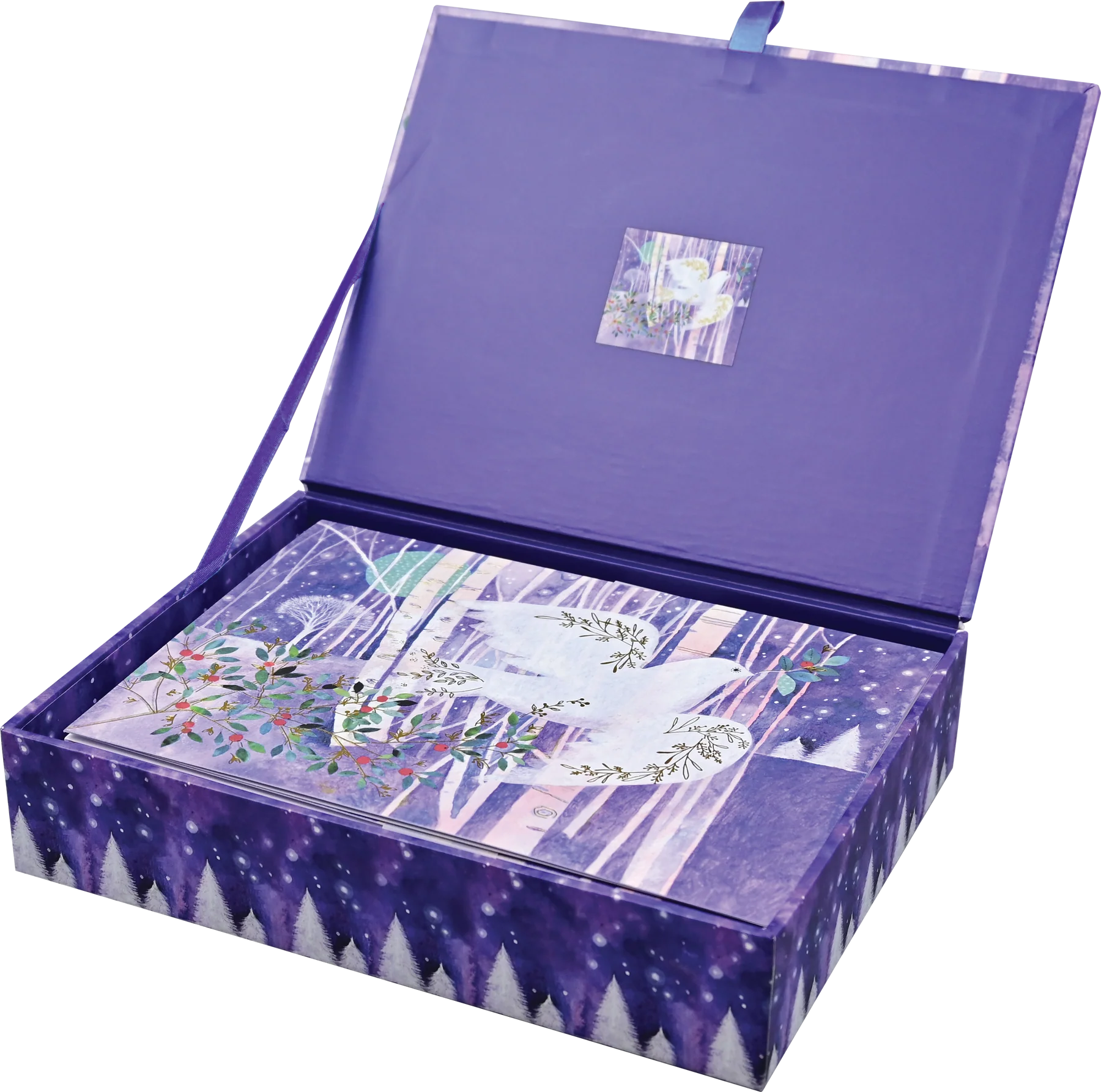 Watercolor Doves Deluxe Boxed Holiday Cards