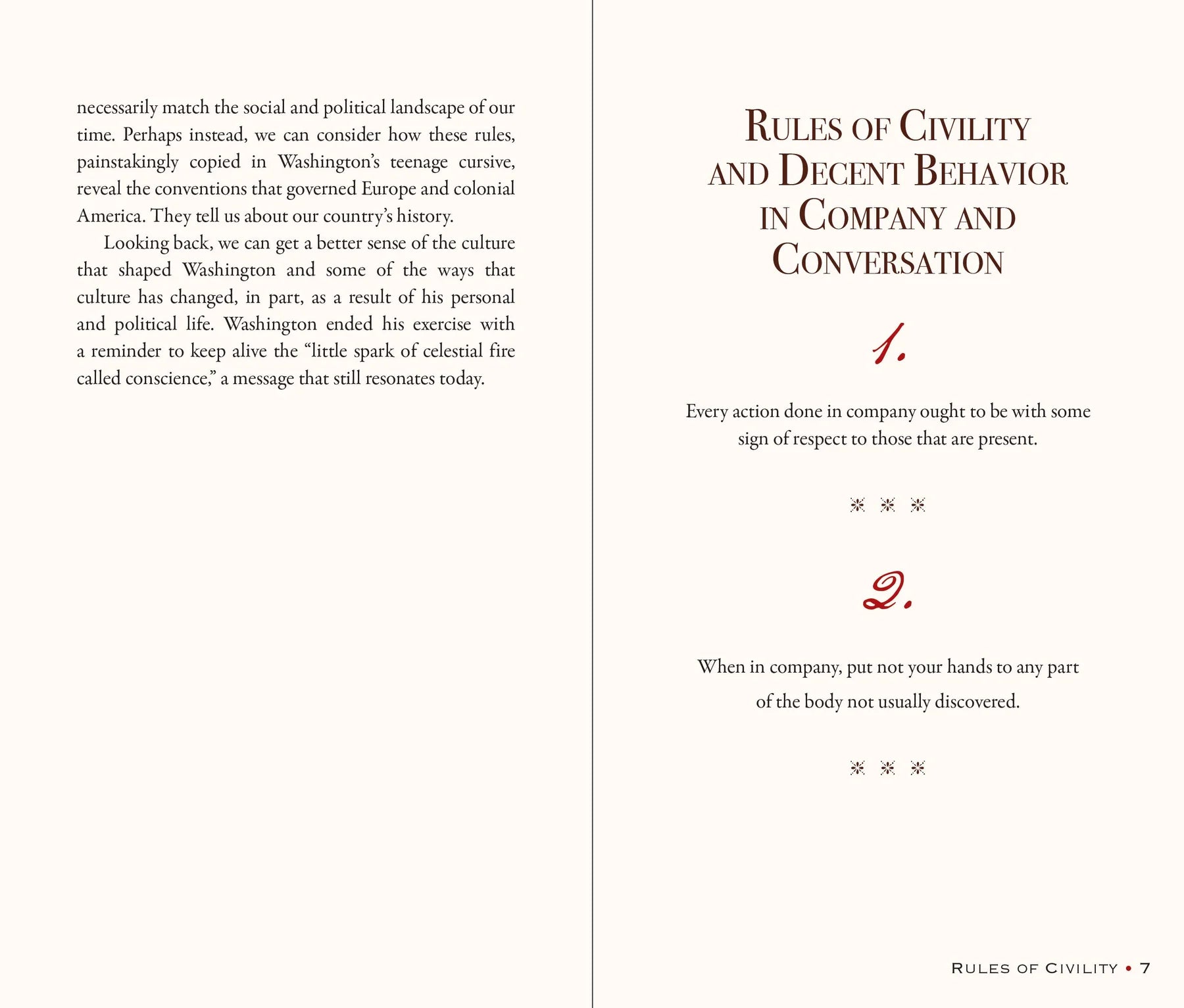 George Washington's Rules of Civility and Decent Behavior in Company and Conversation