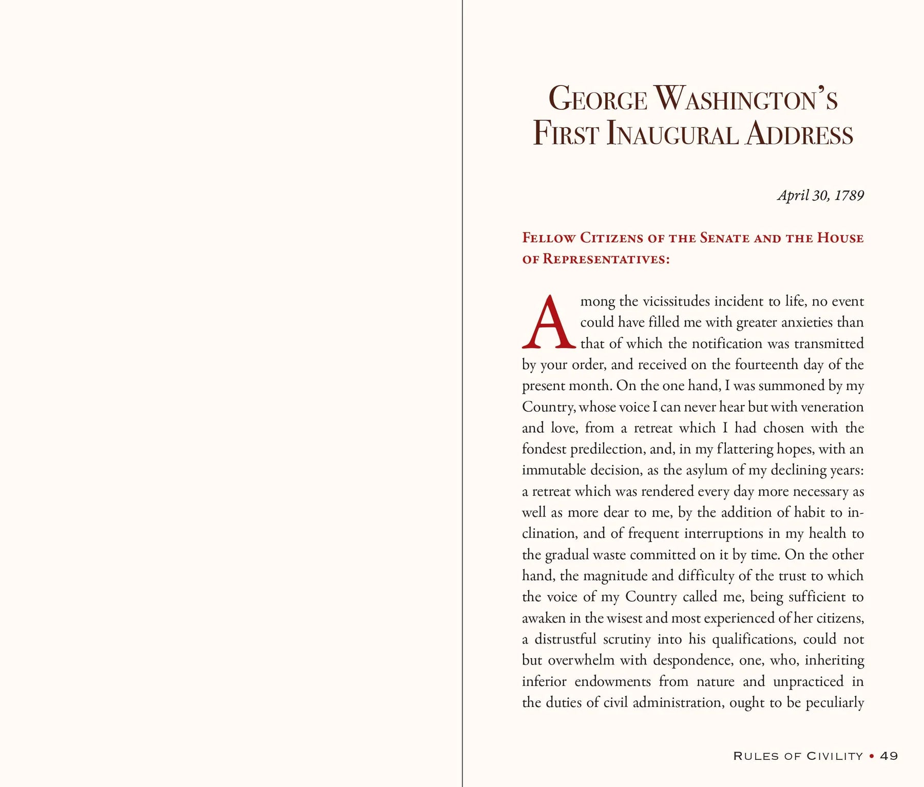 George Washington's Rules of Civility and Decent Behavior in Company and Conversation