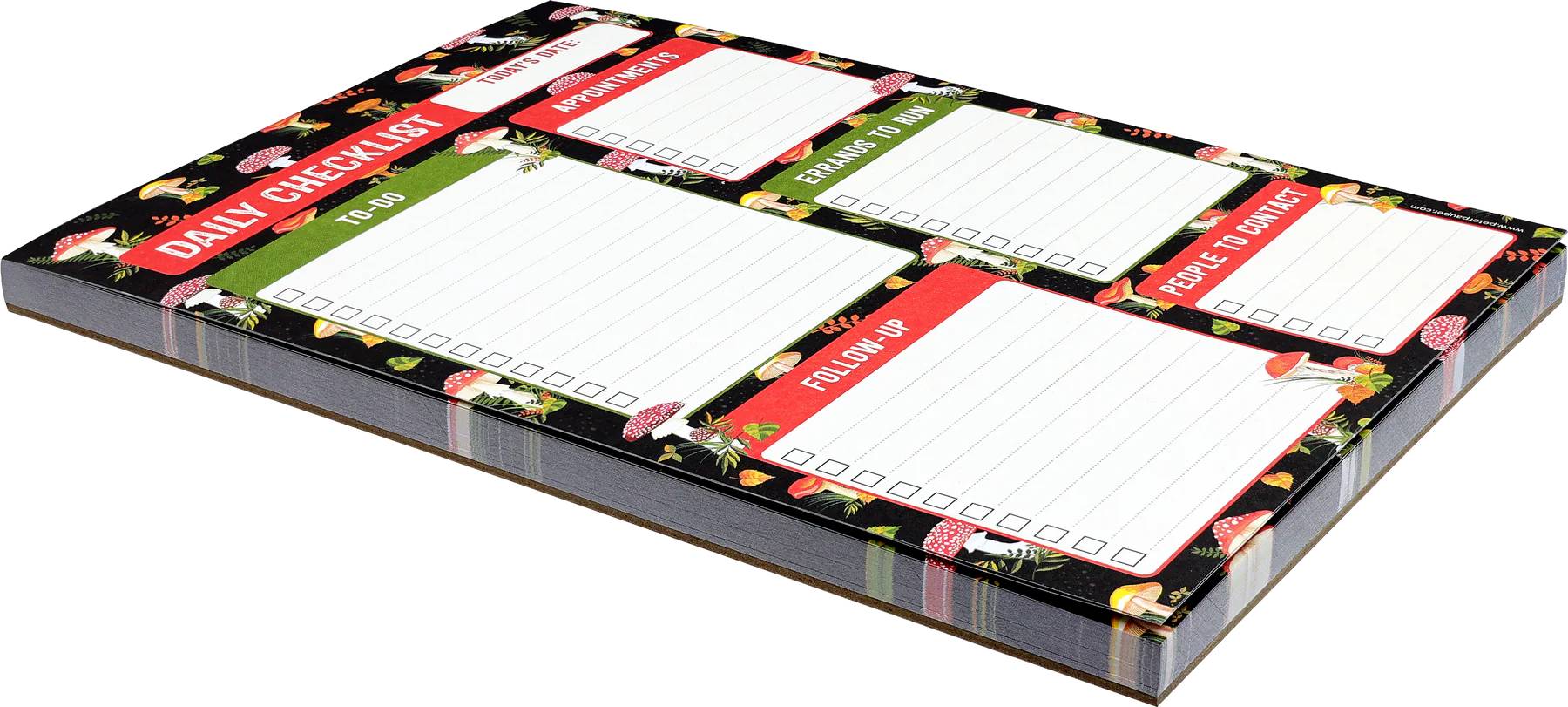 Mushrooms Daily Checklist Notepad