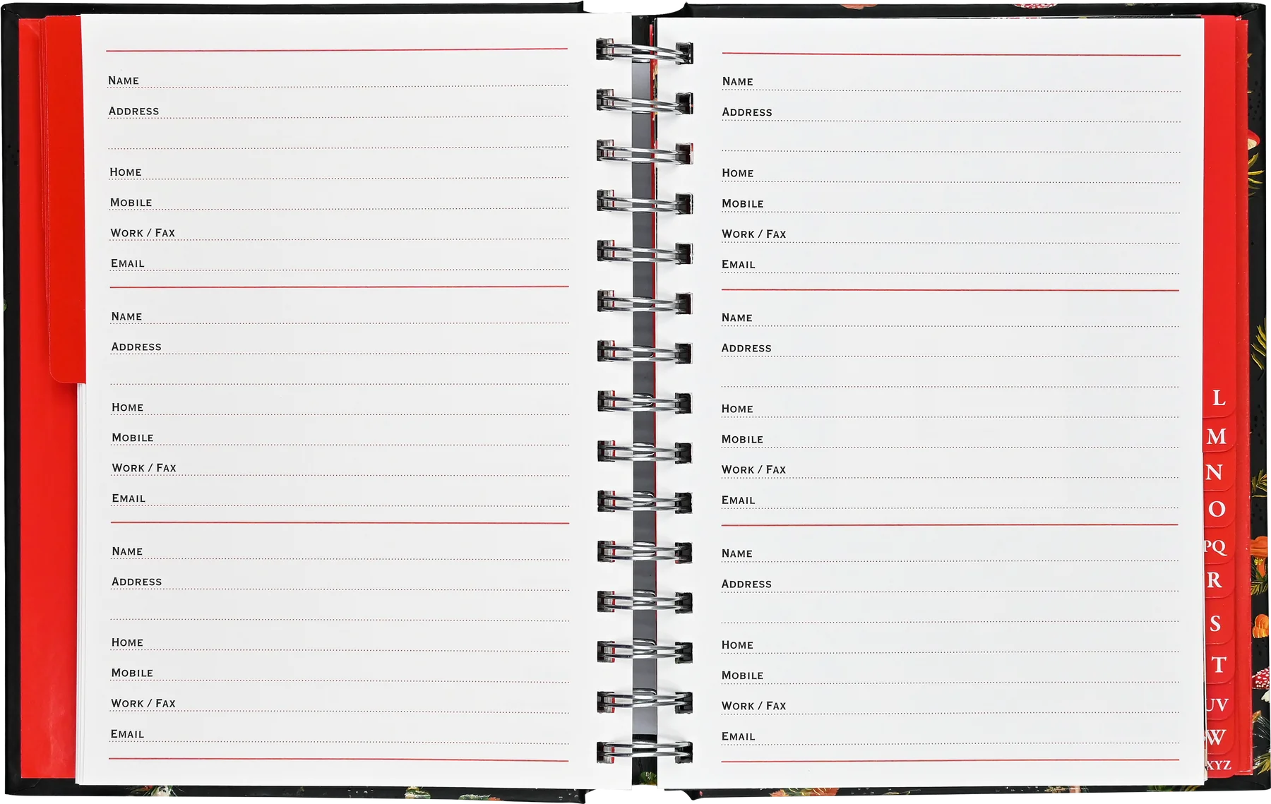 Mushrooms Large Address Book