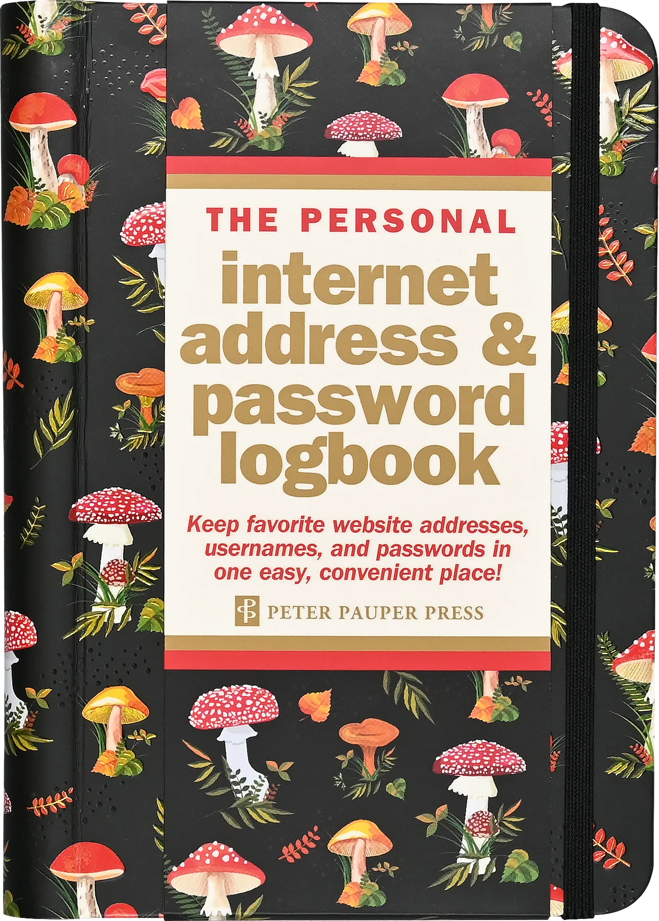 Internet Address & Password Logbook - Mushrooms
