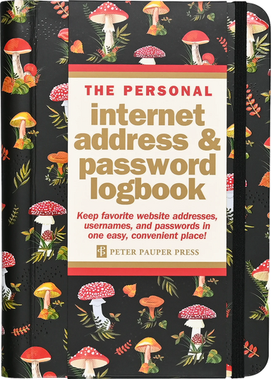 Internet Address & Password Logbook - Mushrooms