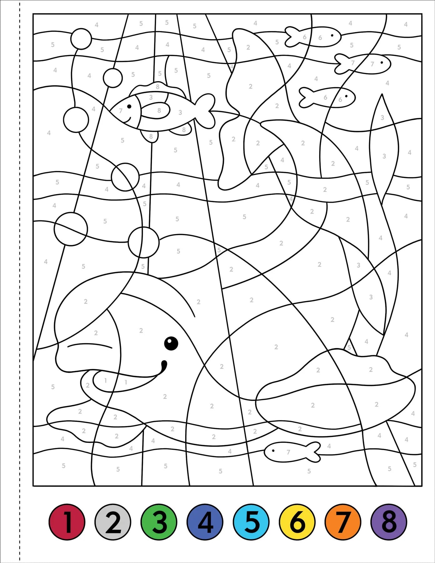 My First Color By Number! Under The Sea