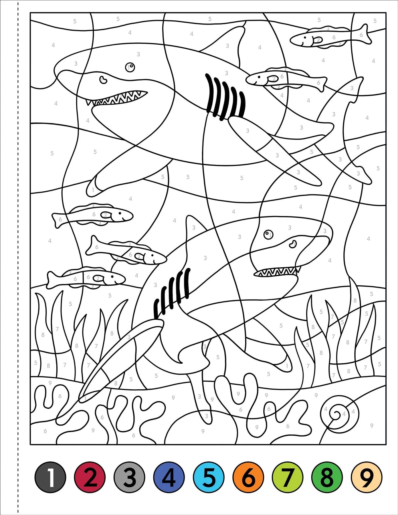 My First Color By Number! Under The Sea