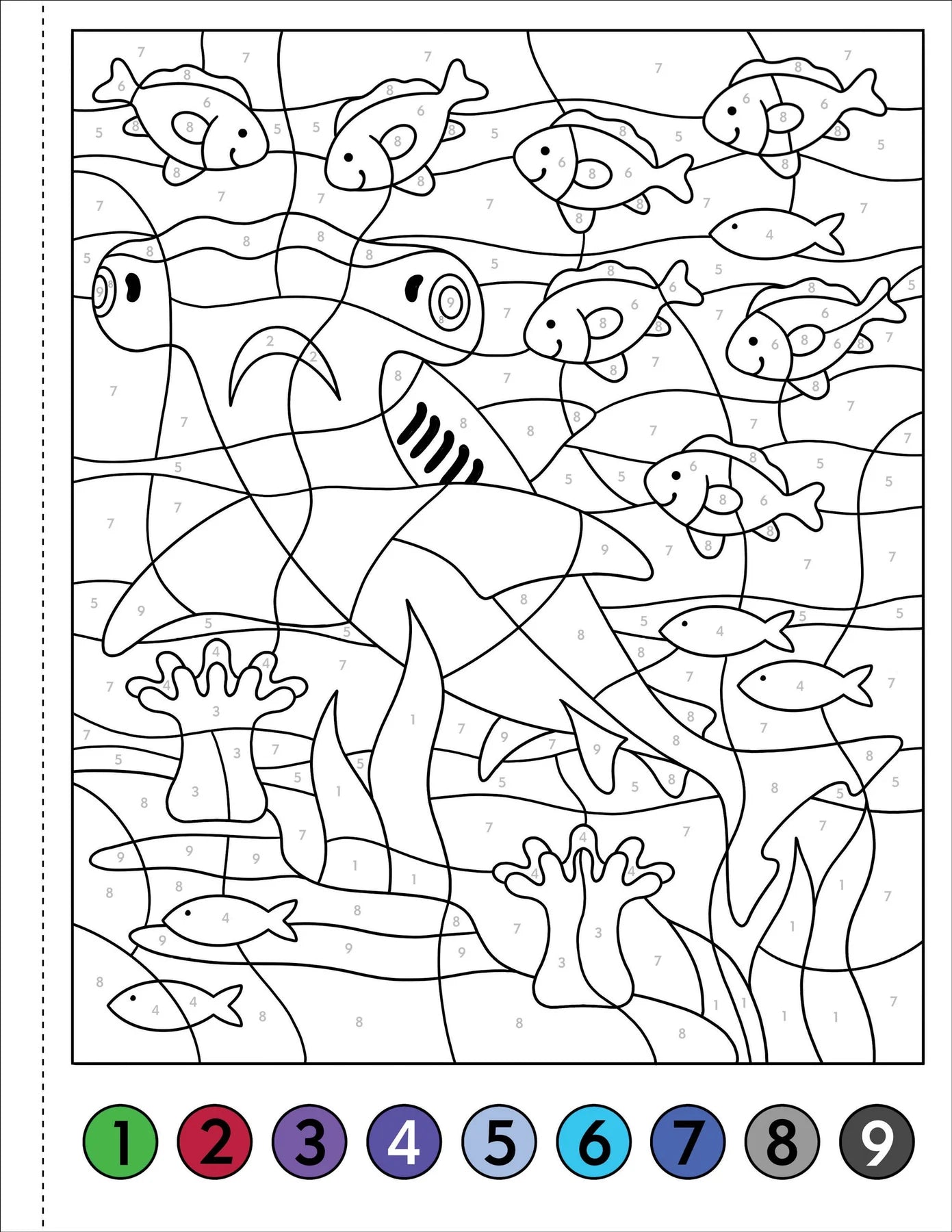 My First Color By Number! Under The Sea