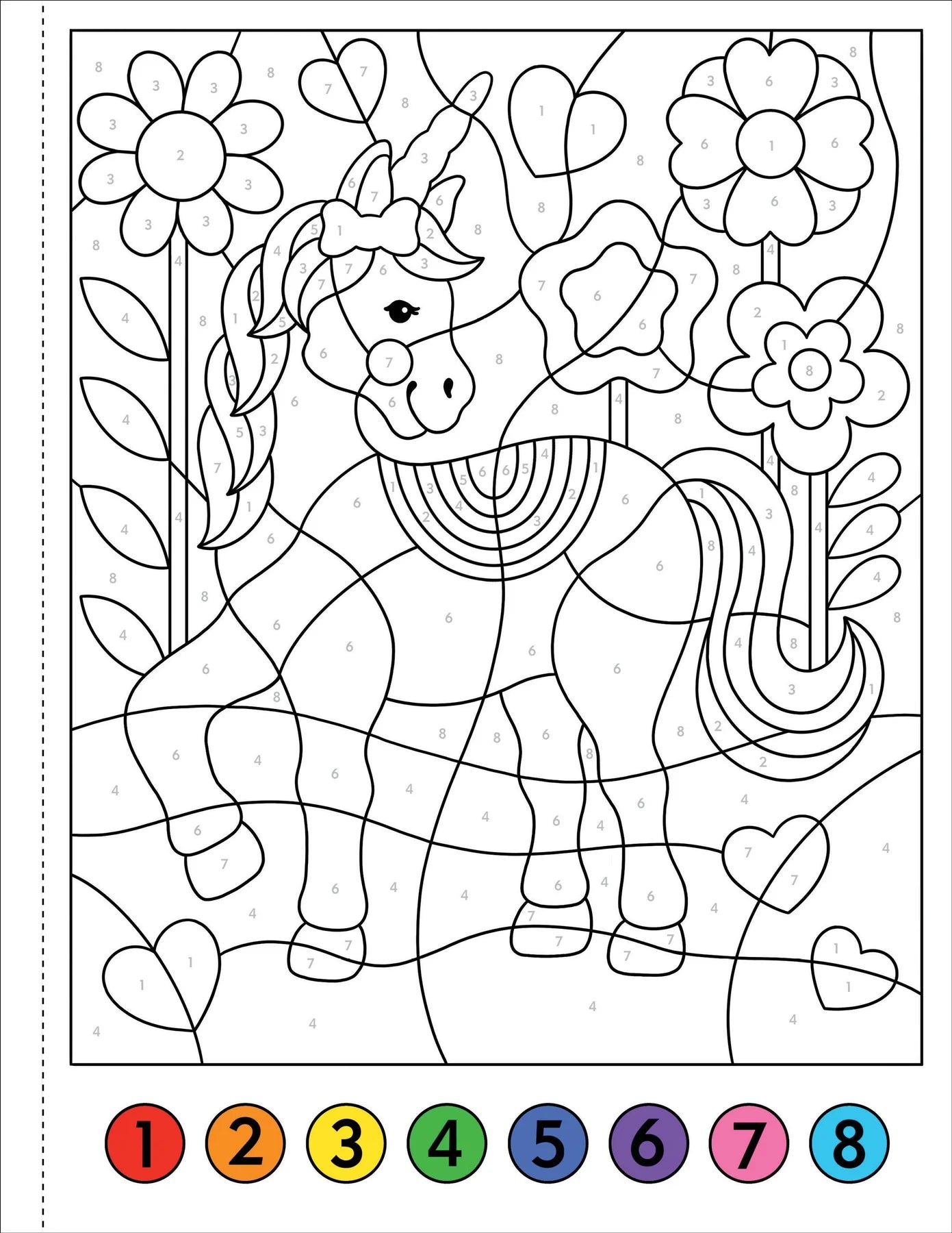 My First Color By Number! Unicorns and Friends