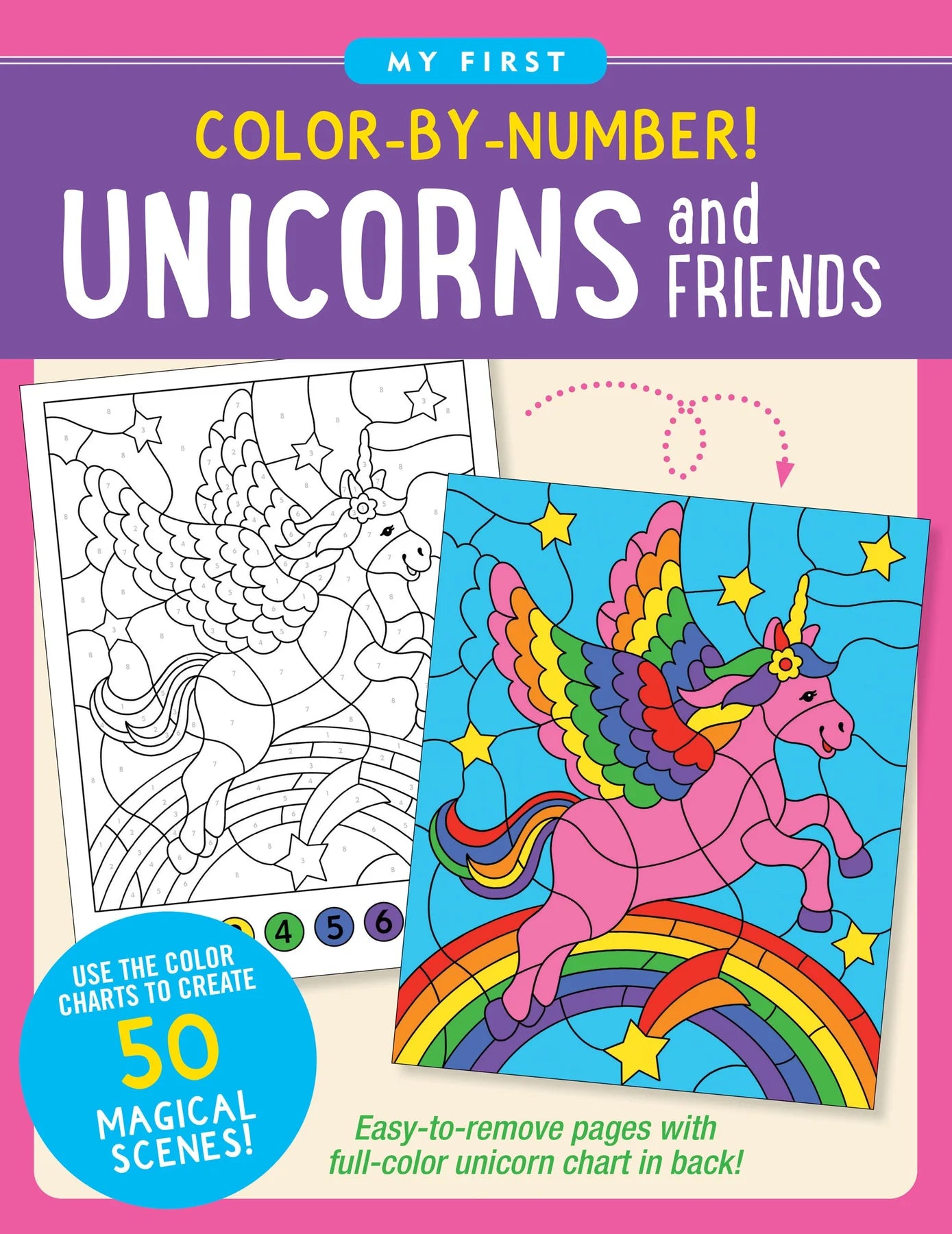 My First Color By Number! Unicorns and Friends