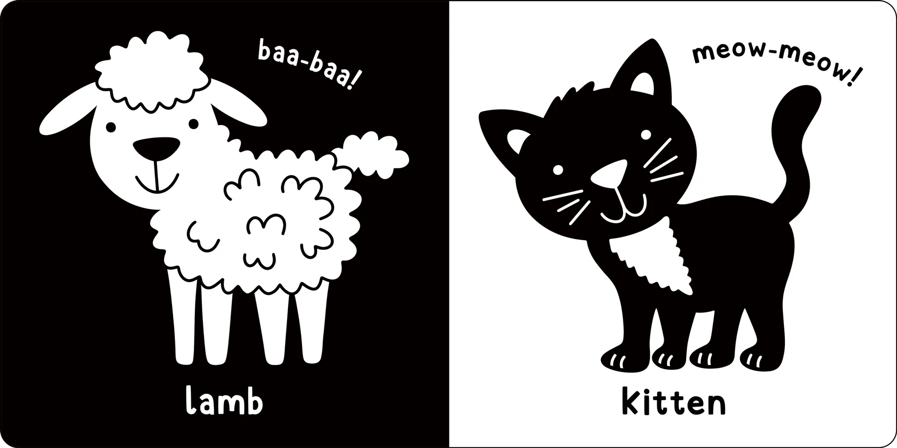 What Does Baby See? Baby Animals - A First High Contrast Book