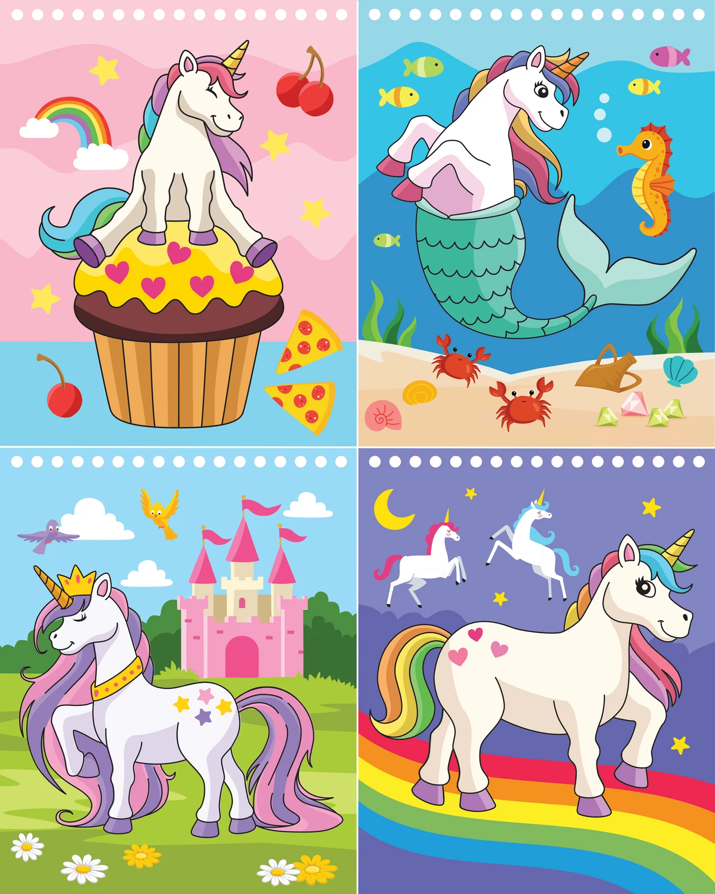 Color With Water Unicorns