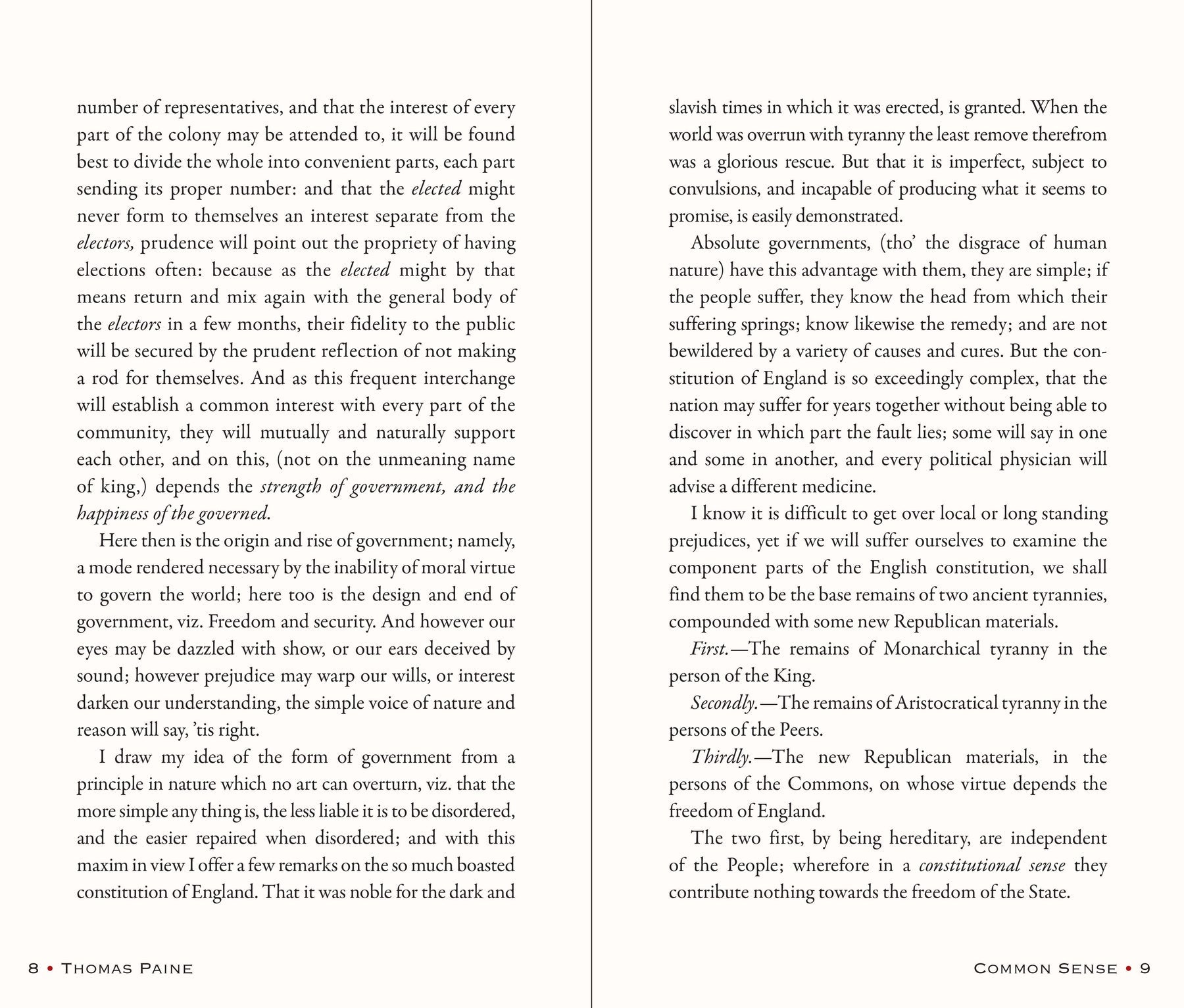 Common Sense by Thomas Paine