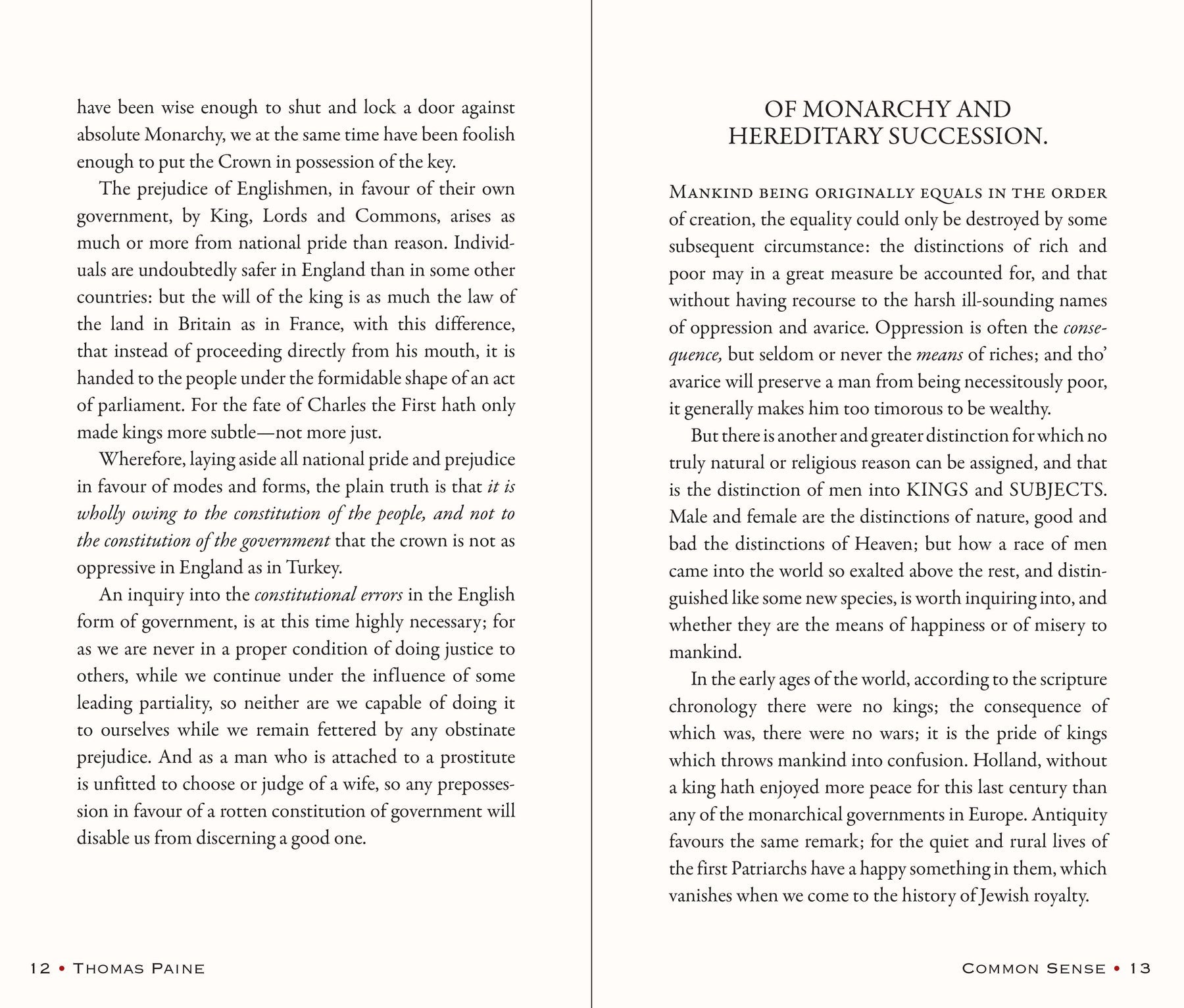 Common Sense by Thomas Paine