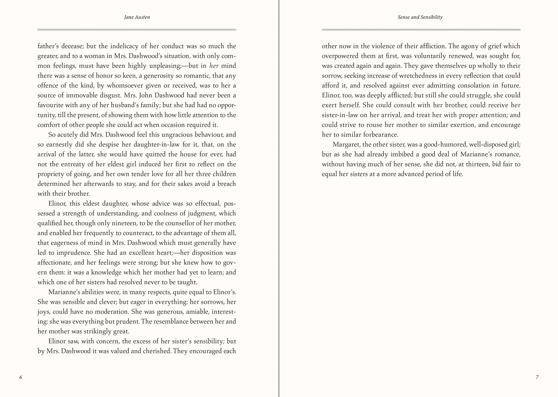 Sense and Sensibility