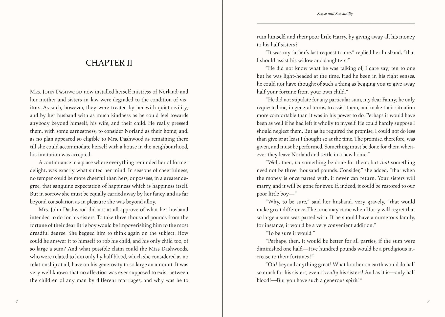 Sense and Sensibility