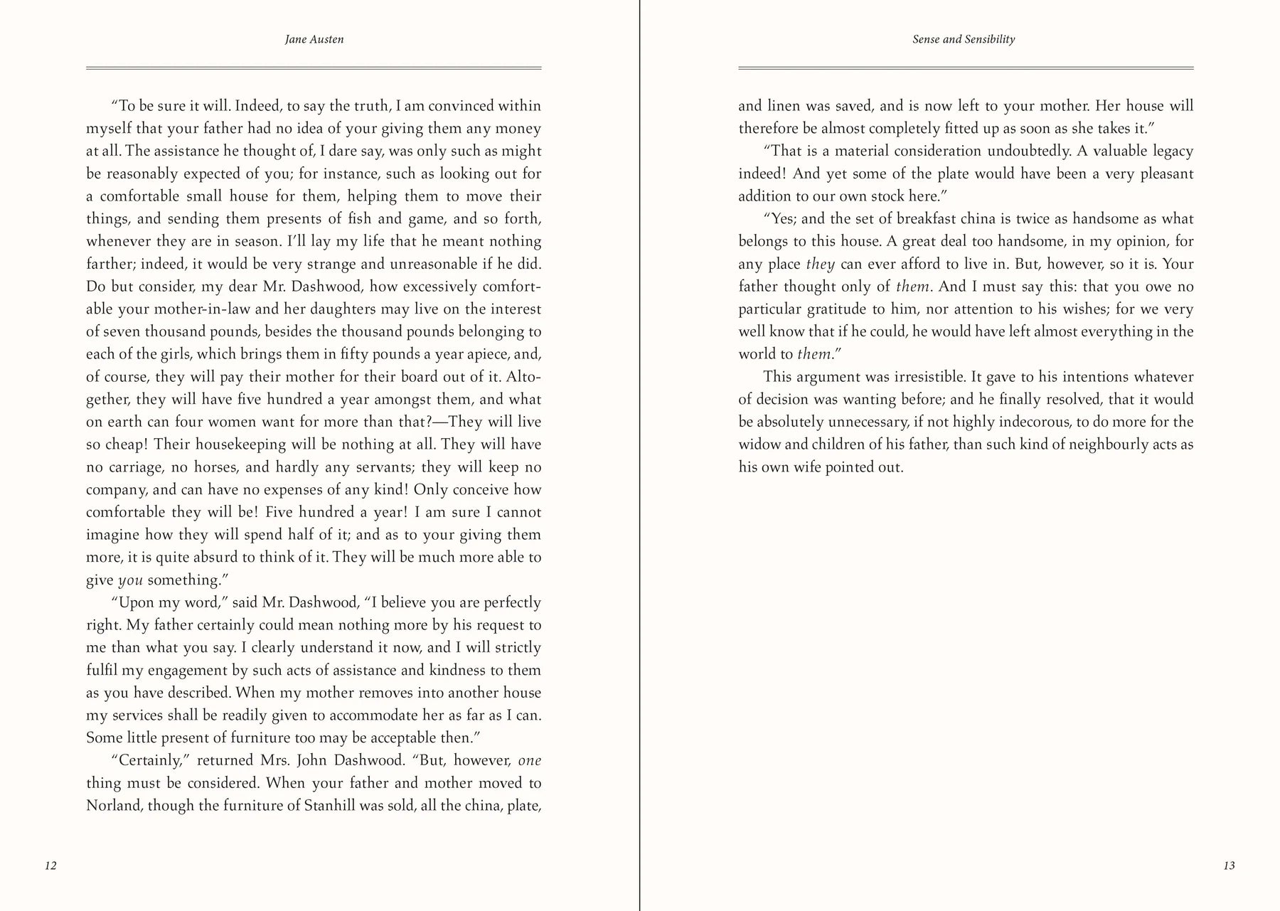 Sense and Sensibility