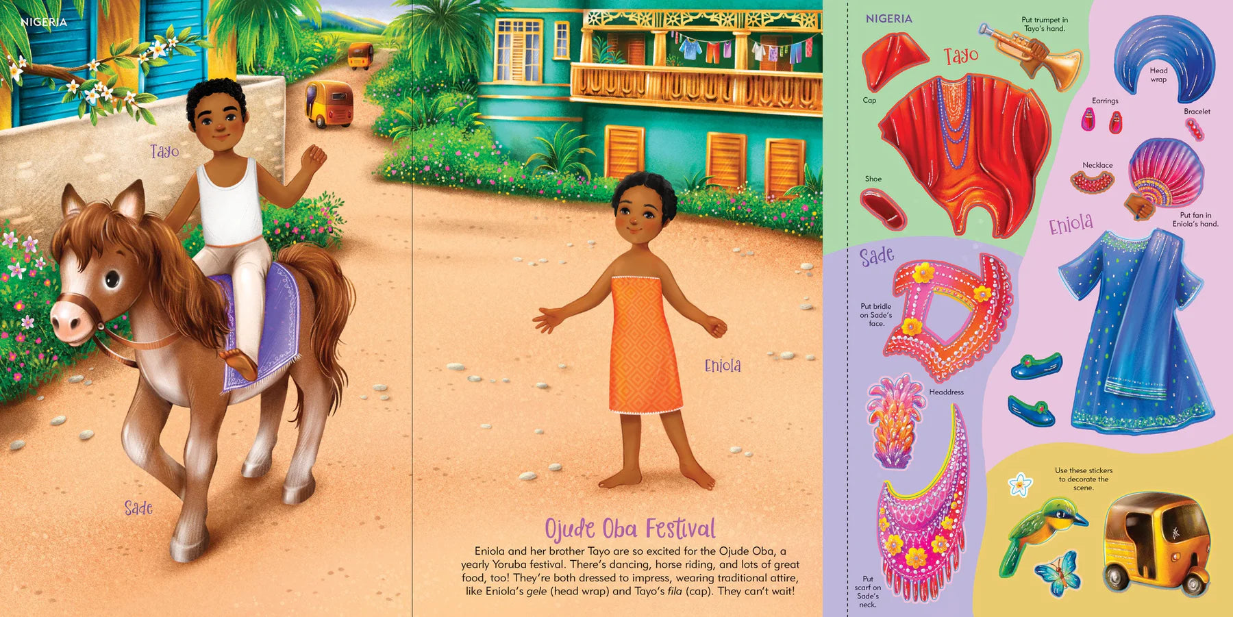 Across the Globe Sticker Doll Dress-Up Book