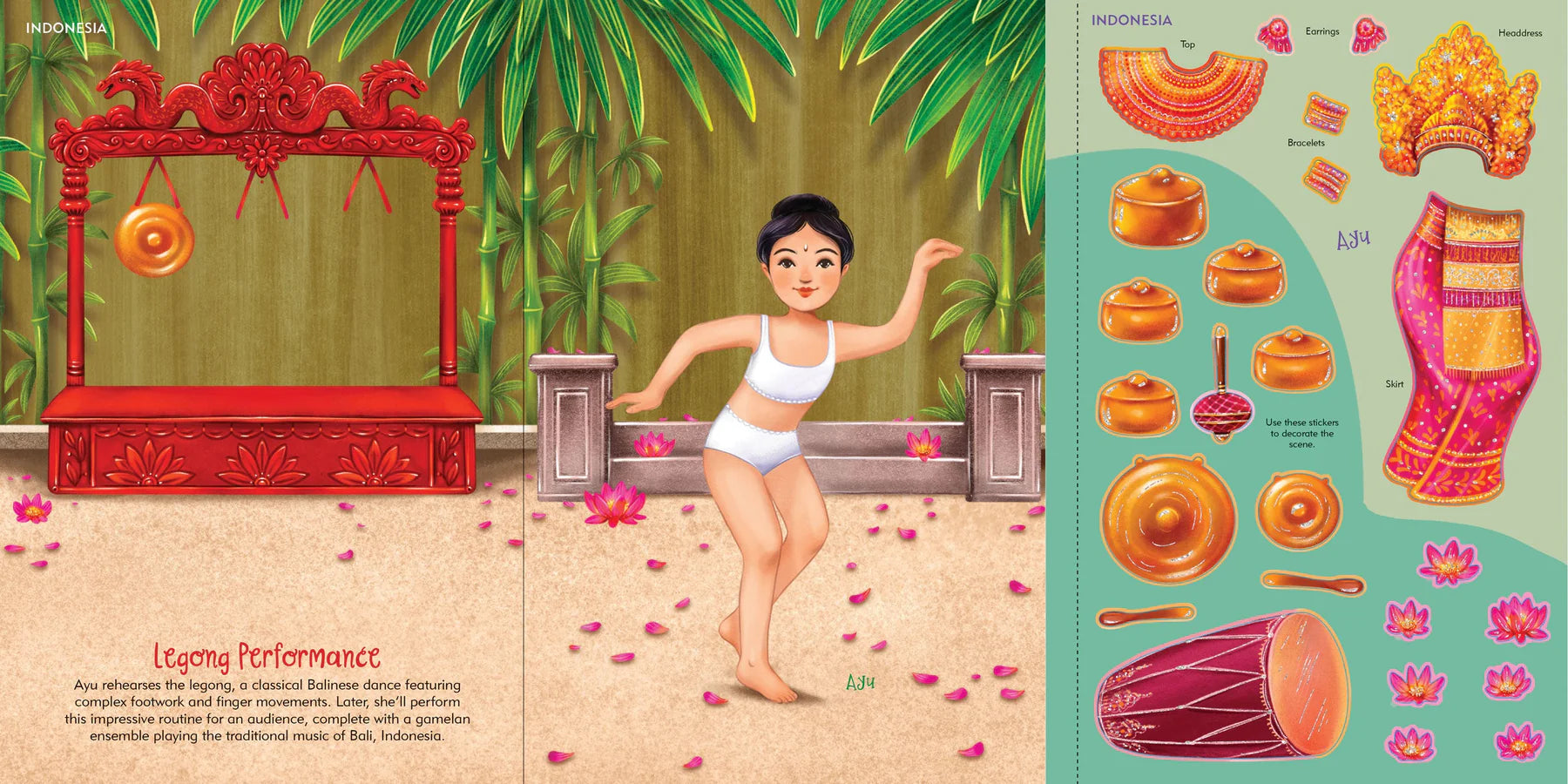 Across the Globe Sticker Doll Dress-Up Book