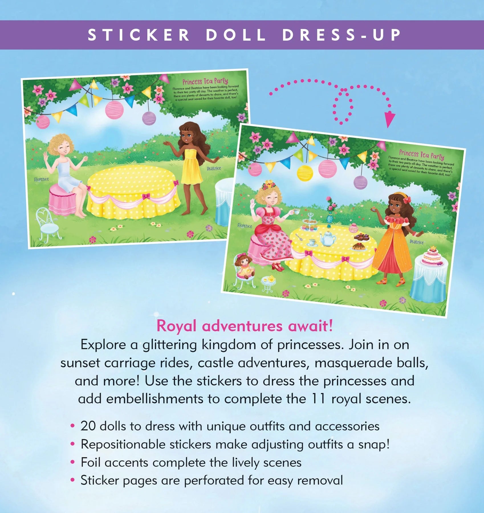 Princess Sticker Doll Dress Up Book