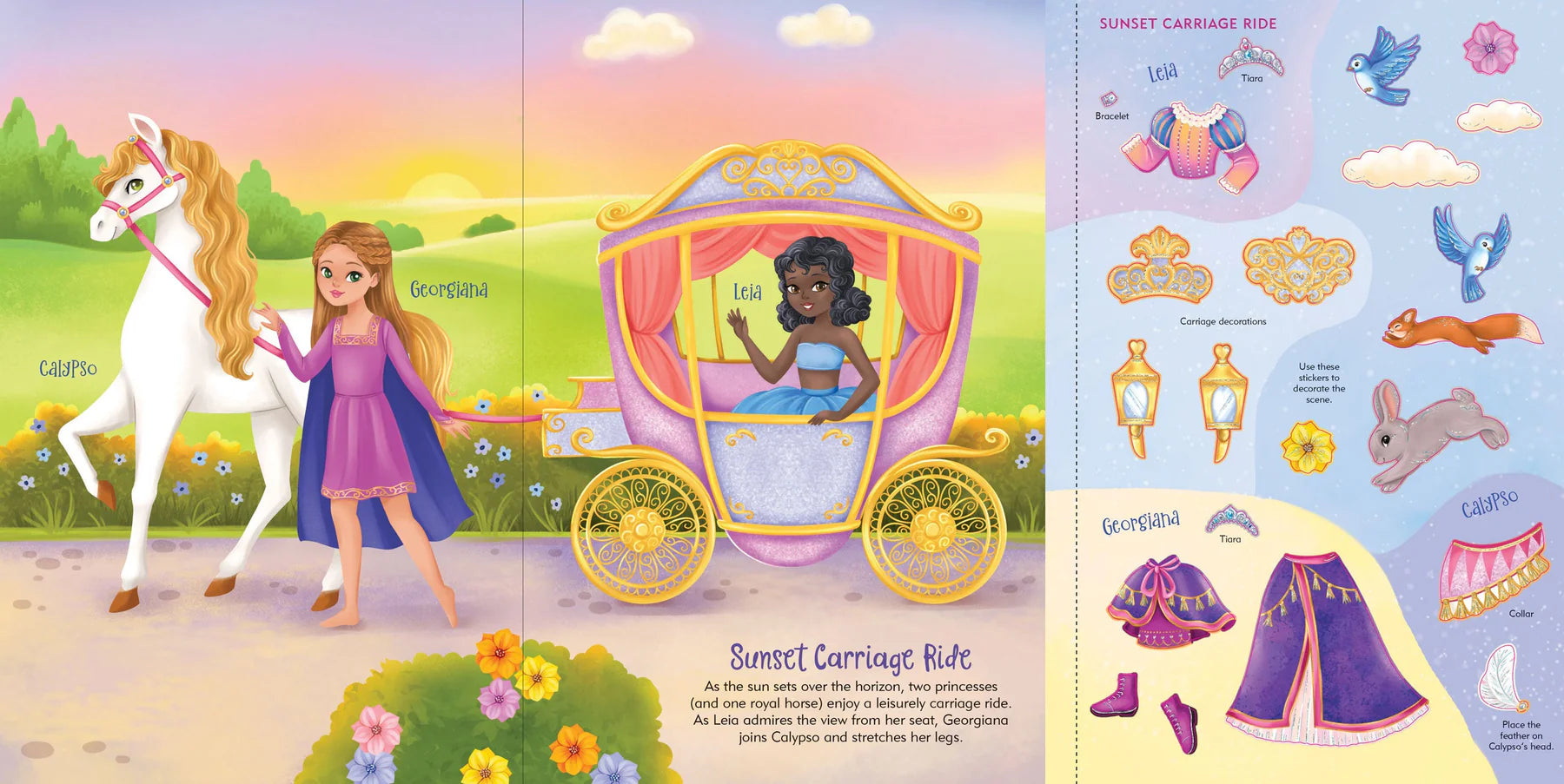 Princess Sticker Doll Dress Up Book