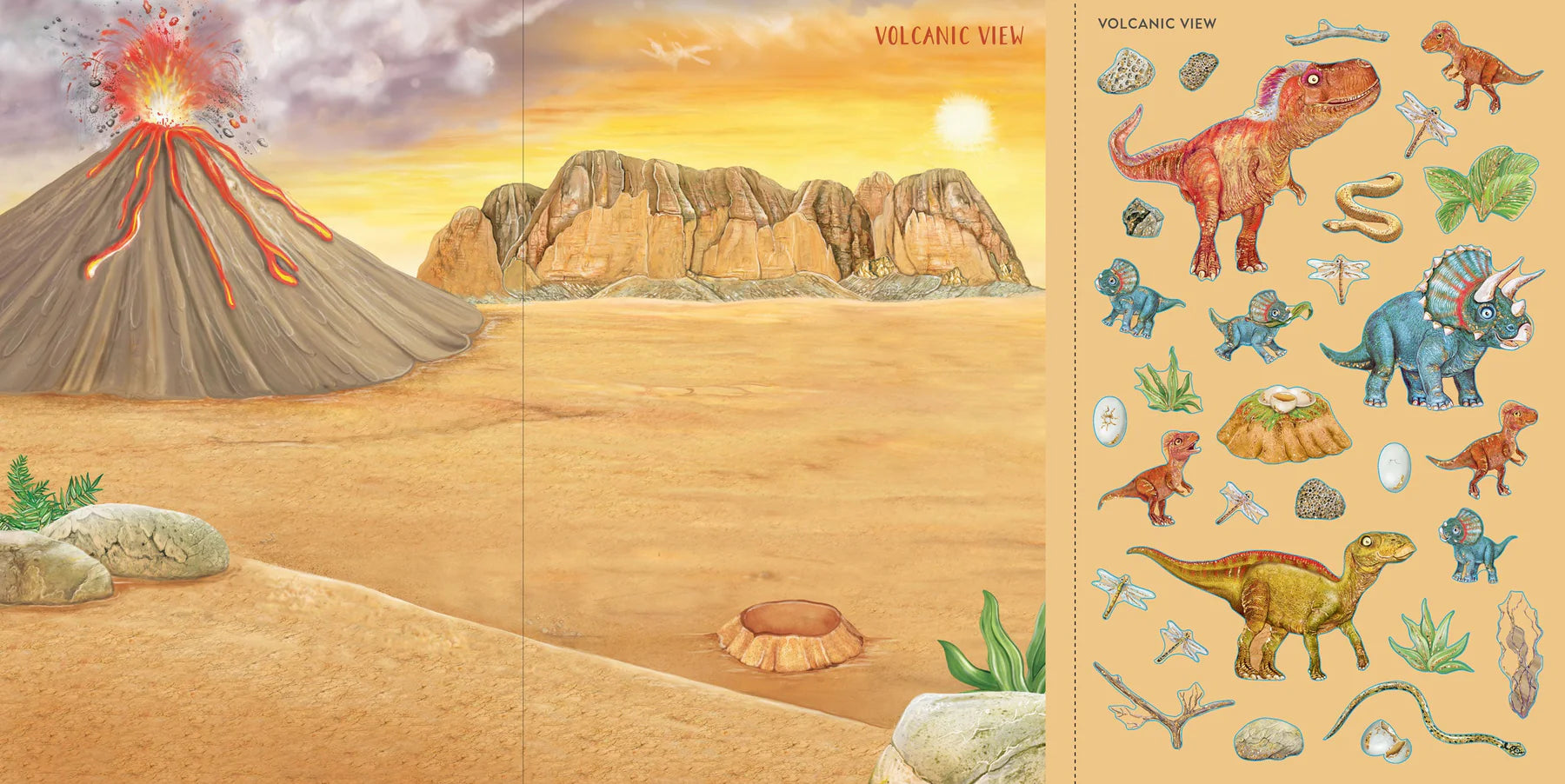 Dinosaur Sticker Scene