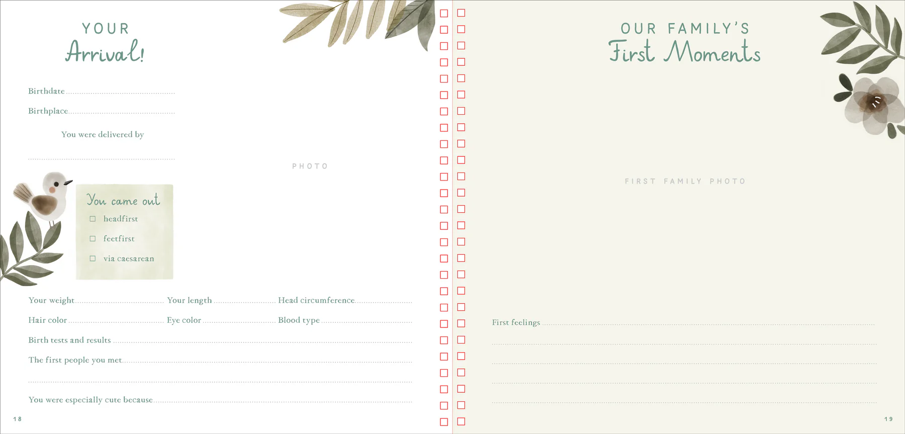 Baby's First Years: Modern Baby Book and Keepsake Photo Album