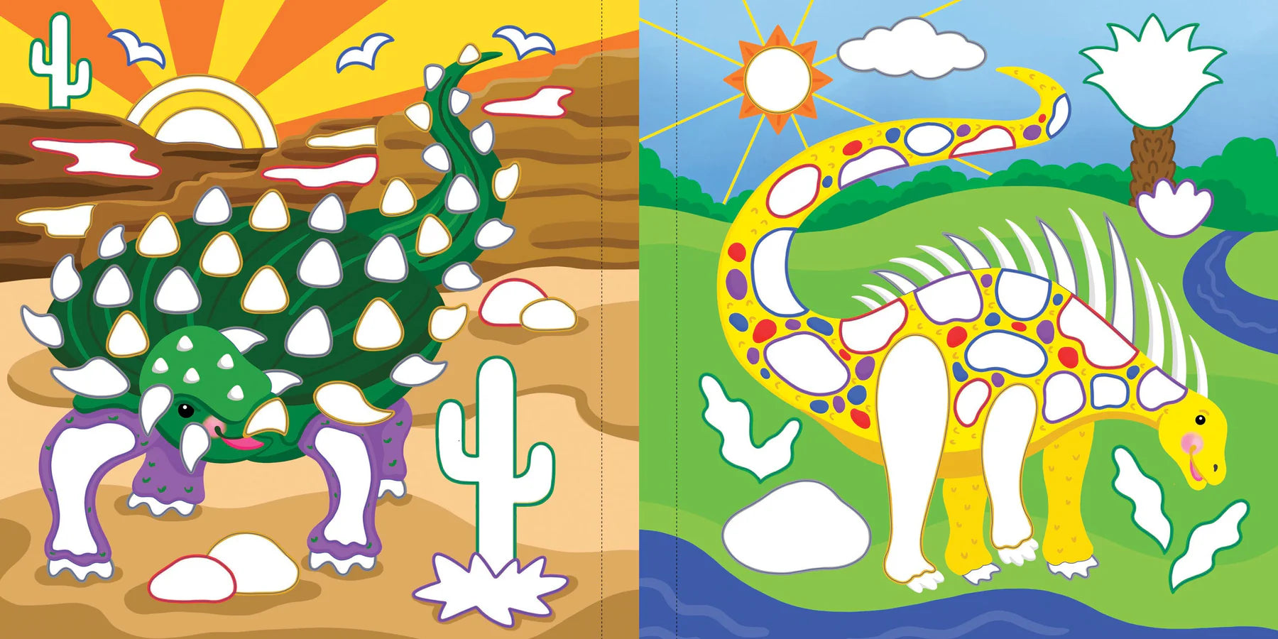 Color By Foil Dinosaurs Sticker Book