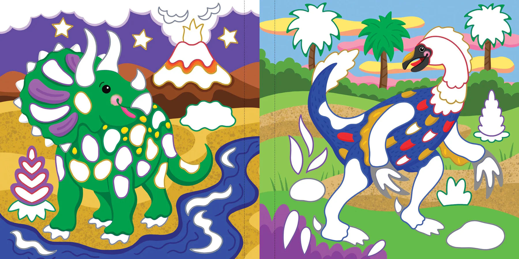 Color By Foil Dinosaurs Sticker Book